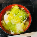 キャベツと卵の簡単コンソメスープ